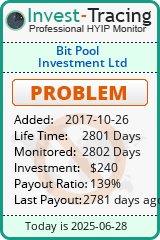 Monitored by Invest-Tracing.com HYIP Monitor-Invest-Tracing.com
