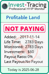 Monitored by Invest-Tracing.com HYIP Monitor-Invest-Tracing.com
