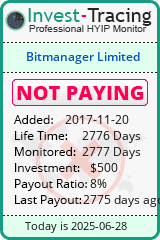 Monitored by Invest-Tracing.com HYIP Monitor-Invest-Tracing.com