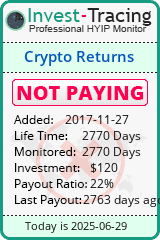 Monitored by Invest-Tracing.com HYIP Monitor-Invest-Tracing.com