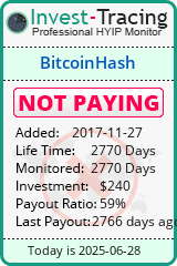 Monitored by Invest-Tracing.com HYIP Monitor-Invest-Tracing.com