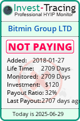Monitored by Invest-Tracing.com HYIP Monitor-Invest-Tracing.com