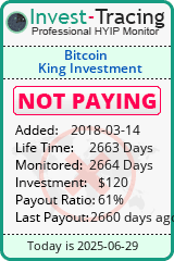 Monitored by Invest-Tracing.com HYIP Monitor-Invest-Tracing.com