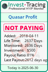 Monitored by Invest-Tracing.com HYIP Monitor-Invest-Tracing.com