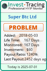 Monitored by Invest-Tracing.com HYIP Monitor-Invest-Tracing.com